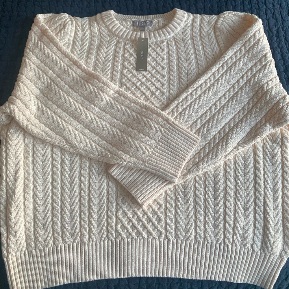Jcrew cable knit sweater